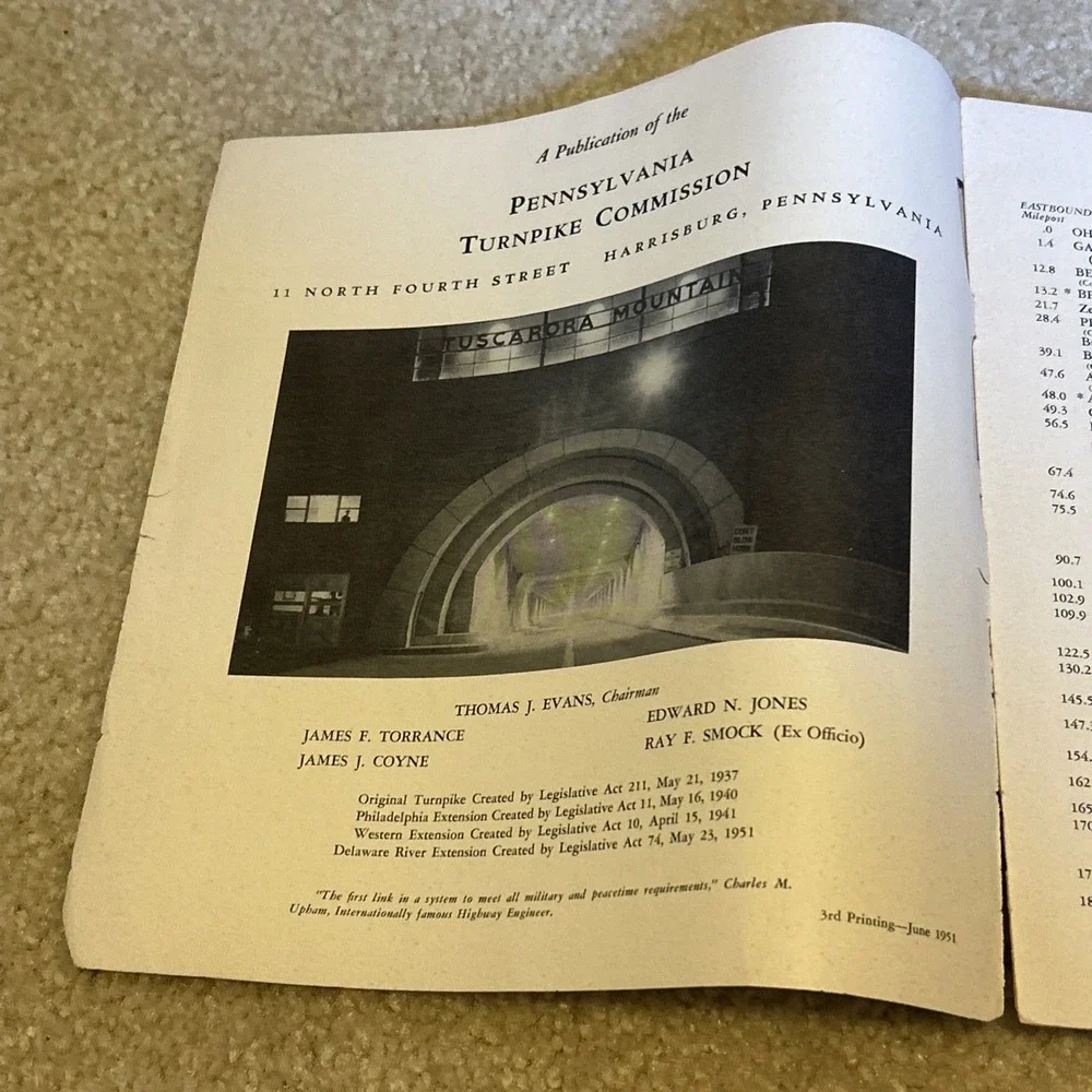 1951 Pennsylvania Turnpike System Brochure Booklet World's Greatest Highway